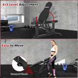 SunHome Multifunction Home Gym Equipment Workout Station, Smith Machine with 138LB Weight Stack and BP, Leg Press, LAT Station for Full Body Training