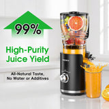 Juicer Machines, Cold Press Juicer with 5.8" Wide Feed Chute, 300W Slow Masticating Juicer for Whole Fruits & Vegetables, High Juice Yield, Easy to Clean, BPA Free Juice Extractor Machine