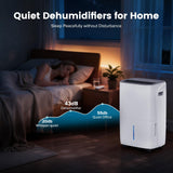 KISSAIR 150 Pint Dehumidifier for Basement and Home, Covers up to 6,500 Sq. Ft Rooms, High-Efficiency Compressor Dehumidifier with Drain Hose and 2.11 Gallons Water Tank, Auto Shut-Off, 24HR Timer
