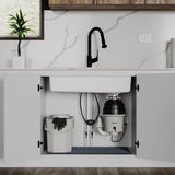 Karran 3/4 HP Quiet Garbage Disposal with Power Cord – Powerful Continuous Feed Food Waste Disposer, Stainless Steel Grinding System, Compact Easy Install Design with Dishwasher Connector, Septic Safe
