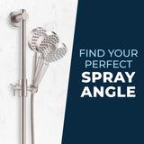 HammerHead Showers® Solid Metal 27.5 Inch Shower Slide Bar for Hand Held Shower Heads, Brushed Nickel | Adjustable Height Showerhead with Hose Rail System | Easily Adjust Height & Angle of Handshower