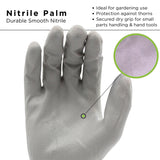 Nitrile Palm Coated Work/Gardening Gloves with Nylon Liner, 4 Colors (Green/Fuchsia/Purple/Mango), Large (12 Pair)