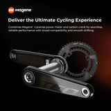 Magene TEO P515 Cycling Power Meter Crankset, Carbon 110BCD for Road Bikes, ±1% Accuracy, 425g Lightweight, 380H Rechargeable Battery, Dual ANT+/Bluetooth, IPX7 Waterproof