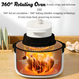 8-in-1 Air Fryer Toaster Oven Combo – 7.5QT Large Glass Air Fryer for Family, Rapid HotAir Tech, Random color