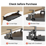 XINLEI Keyboard Tray Under Desk with Storage Drawer Large C-Clamp 26.7”(31” Including Clamps) x 11.8” Slide-Out Platform Computer Drawer Pull Out Keyboard & Mouse Tray DSF7CT