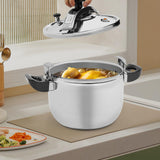 12Qt Stainless Steel High Pressure Cooker, Commercial Cooking Pot - 60Kpa Large Capacity Stewing Pot for Restaurant, Catering, Family Gathering (11L)