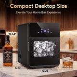 2" Clear Ice Ball Maker Machine, Countertop Sphere Ice Maker with Self-Cleaning – 4 Pcs in 40 Mins (144 Pcs/Day), Auto/Manual Water Fill, Crystal Clear Large Round Ice for Whiskey, Cocktail, Home Bar