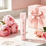 Electric Shaver for Women, 2-in-1 Electric Razor for Womens Legs Underarm Face Pubic Hairs, Rechargeable Razor Body Hair Trimmer Wet & Dry Use