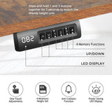 Electric Adjustable Height Standing Desk, 55×24 Inches Sit Stand Desk with Power Socket