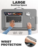 SAIJI Lap Desk with Cushion, Computer Laptop Stand, Lap Laptop Table