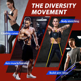 LEEKEY Resistance Bands,Rubber Exercise Bands - Workout Bands Set, 5-85LBS Resistance Bands for Working Out,for Men and Women Fitness Training, Physical Therapy,Home Workouts LEEKEY