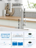Kitchen Faucets with Pull Down Sprayer,Waterfall Kitchen Sink Faucet,Commercial Utility Stainless Steel Kitchen Faucets,Single Handle Kitchen Sink Faucet with Pull Down Sprayer for 3 Function,Brushed