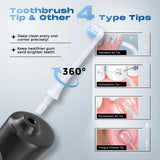 Water Dental Flosser 300ML Portable - 4 Modes Cordless Oral Irrigator - Rechargeable IPX7 Waterproof - Water Dental Piks for Cleaning for Home Travel