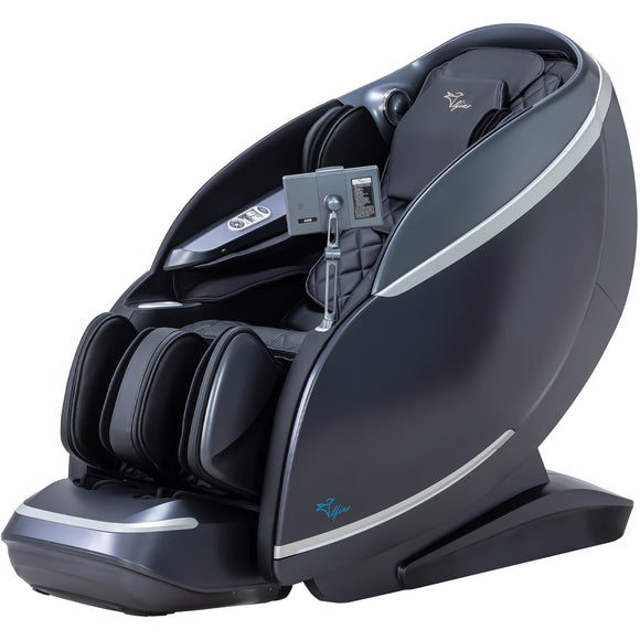 Duet Massage Chair-4D & 3D Dual-Mechanism Zero Gravity Recliner with Yoga Stretch and Electric Automatic Footrest Extension-Full Body Relaxation (Black) Alfine