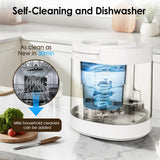 Electric Composter for Kitchen, 3L Food Recycler Composter with Auto-Cleaning/Odor-Free/LED Display/Low Noise, Smart Countertop Compost Bin 4-6H Turn Food Waste into Fertilizer for Home Indoor Use