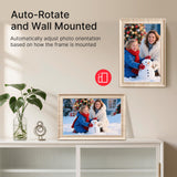 Frameo 10.1 Inch WiFi Digital Picture Frame, 1280x800 HD IPS Touch Screen Photo Frame Electronic, 32GB Storage, Auto-Rotate, Wall Mounted, Share Photos/Videos Instantly from Anywhere - White