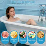 Crossing King Bubble Bath Mat Tub Spa Massager - Spa Mat for Smooth Bathtub, Non-Slip Suction Cups, Upgraded Noise-Reducing Machine, 6-Speed Bubbles, Pillow and Remote for Relaxation, 45*17in (Gray)