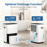 KISSAIR 80 Pint Dehumidifier for Basement and Home, Covers up to 4,500 Sq. Ft Rooms, High-Efficiency Compressor Dehumidifier with Drain Hose and 1.05 Gallons Water Tank, Auto Shut-Off, 24HR Timer