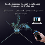 Missyou 3DHologramFan,80CM 3DHologramFan Projector with 928 PCS HD LED Beads -Holographic Video Advertising for Business Signs,Christmas,Halloween