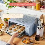 Air Fryer Toaster Oven 15L, 9-Slice Infrared Convection Countertop Oven, 10-in-1 Air Fry, Toast, Bake & Broil, Stainless Steel Design