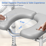 KingPavonini Toilet Seat Risers for Seniors, Raised Toilet Seat with Handles with Adjustable Height & Width, Soft Padded Seat, Elevated Toilet Seat Riser, Load 500lb, Fit Any Toilet