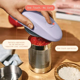 Battery Operated Electric Can Opener with Automatic Cutting for Hands Free Kitchen Use (Lavender)