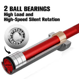 RitFit Barbell Weight Set - 4/6FT Olympic Barbell with Weight Plates (55-275LB Total) - Weightlifting Equipment for Squats, Curls, Deadlifts, Presses, 4FT Silver/Red Bar with 85LB Plates