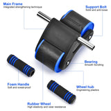 Automatic Rebound Abdominal Wheel, Ab Roller Wheel with Automatic Rebound Assistance Resistance Springs Ergonomic Handle, Abdominal Wheel Roller with Knee Pads, Ab Wheel Roller for Core Workout Blue