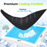 Cooling Gel Wheelchair Seat Cushion for Sciatica, Back, Pressure Sore and Ulcer Pain Relief