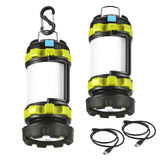 2 Pack LED Camping Lantern Flashlight Rechargeable, Consciot Portable Torch with 6 Light Modes, 3600mAh Power Bank Consciot