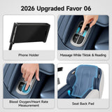 Real Relax 2026 Massage Chair Full Body, Zero Gravity SL-Track Massage Recliner with Added Phone Controller and Holder, Pause Button,Upgraded LCD Screen，APP Control and Child Lock, Favor-06, Blue