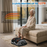 CARESKYpro Shiatsu Foot Massager with Heat for Neuropathy and Pain Relief, 3 Heat Therapy, 5 Intensity Deep Kneading, Rolling for Calf-Feet-Arm Relaxation, Plantar Fasciitis