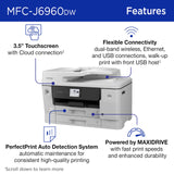 Wireless Color Inkjet All-in-One Printer with 11”x17” Capabilities and 3.5” Color Touchscreen