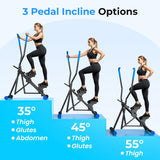OWLSKY Stair Stepper Vertical Cardio Exercise Climber Stair-Master for Exercise at Home Full Body Workout Machine with Handlebar 330LBS Load with Adjustable Step Range Pedals