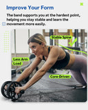 VINSGUIR Ab Roller Wheel for Beginners to Pros, Ab Roller with Adjustable & Detachable Resistance Band, Abs & Core Workout Equipment for Home Gym, Abdominal Wheel with Exercise Guide and Knee Pad, Men Women