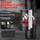 Punching Bag for Adults, 4FT Oxford Heavy Boxing Bag with Chains and Hand Wraps, Boxing Equipment for MMA Karate Kickboxing, Unfilled