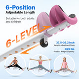 MERACH Split Machine, Stretching Equipment for Flexibility, 180° Leg Stretcher with 6-Level Length Adjustment & Comfortable Pad, Home Stretch Machine for Dance, Gymnastics, 300lbs Capacity (Pink)