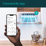 Hisense 8,000 BTU Smart Window Inverter Air Conditioner with Quiet, High Efficiency Operation and Wi-fi Control, 115V, Window AC Unit for Apartment, Bedroom, Medium Rooms up to 350 Sq. Ft. in White