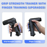 HXD-ERGO Grip Strength Trainer with Finger Exerciser, Adjustable Resistance Hand Gripper, Hand Exerciser with Counting for Muscle Building and Injury RecoverStrength (Black) HXD-ERGO