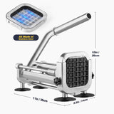 French Fry Cutter, Ruooson Professional Potato Cutter Slicer with 1/2 In & 1/4 In Stainless Steel Blades,Great for Whole Potatoes Carrots Cucumbers.