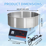 Commercial Cotton Candy Machine, 1050W Electric Floss Maker with Stainless Steel Bowl, Sugar Scoop for Family and Various Party Blue