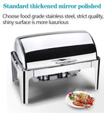 USZWBY Chafing Dish, Electric Food Warmer Chafer Chafing Dish, Commercial Rectangular Buffet Servers and Warmers - Keep Food Being Fresh and Delicious - 9L F(C)