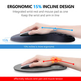 Laokiiy Ergonomic Mouse Pad Wrist Support, 2 in 1 Keyboard Wrist Rest Set