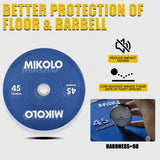 Mikolo 7ft Olympic Barbell, Barbell for Weightlifting and Powerlifting 45lb, Olympic Bar for 1500lbs Capacity, Weight Bar Fit 2” Standard Weights (combo 1)