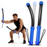 Weighted Ropeless Battle Rope, Heavy Duty Battle Sticks, Portable Fitness Equipment for Home Gym, HIIT, Cardio & Full Body Strength Training for Men & Women (Ropeless Blue)