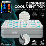 Beautyrest Luxaire, Twin Size Luxury Air Mattress, 20 Inch Height with Cool Vent Top, Smart Auto Shut-Off Pump, Puncture Resistant Ever Firm Fabric with Edge Support