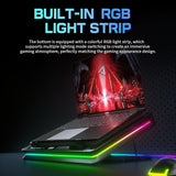 D16 15.6"-19" Gaming Laptop Cooling Pad, USB-A, RGB, Black - 3 Packs
