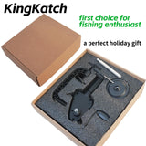 KingKatch Fishing Line Winder Spooler, Portable Reel Spooling Station with Unwinding Function, No Line Twist, Heavy-Duty Reinforced Nylon, Fits Spinning Baitcasting Spincast Reels, Black