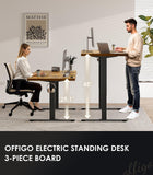OffiGo 79" Executive Electric Standing Desk Height Adjustable, Rustic Brown