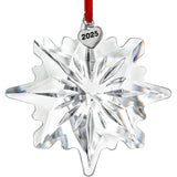 2026 Crystal Snowflak Suncatcher Faceted Christmas Hanging Ornament